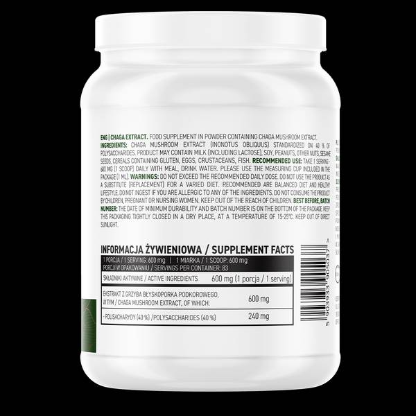 Pudră de extract de Chaga 50 de grame
