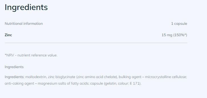 Chelat de zinc / Chela-Zinc 30 Caps OLIMP