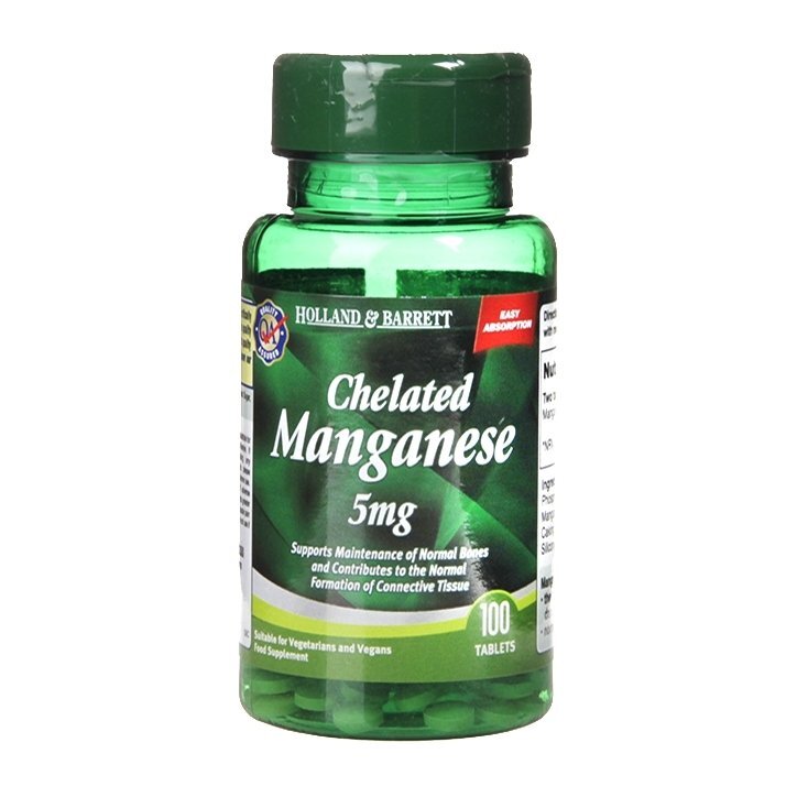 Mangan chelat 5mg 100 comprimate HOLLAND & BARRETT