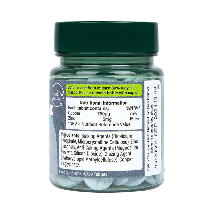 Zinc și cupru chelat 15 mg - 120 tablete