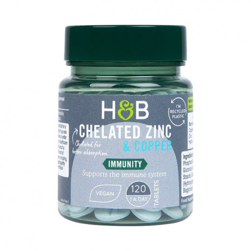Zinc și cupru chelat 15 mg - 120 tablete