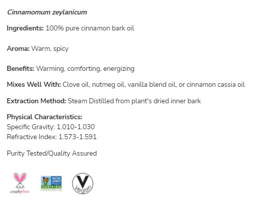 Ulei de scoarță | Cinnamomum Zeylanicum 100% pur - 30 ml