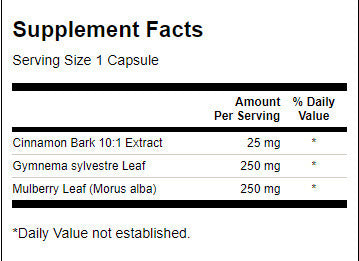 Scorțișoară Gymnema Mulberry Complex 525 mg - 120 capsule