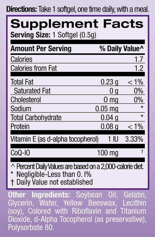 CoQ-10 100mg - Antioxidant 60 capsule