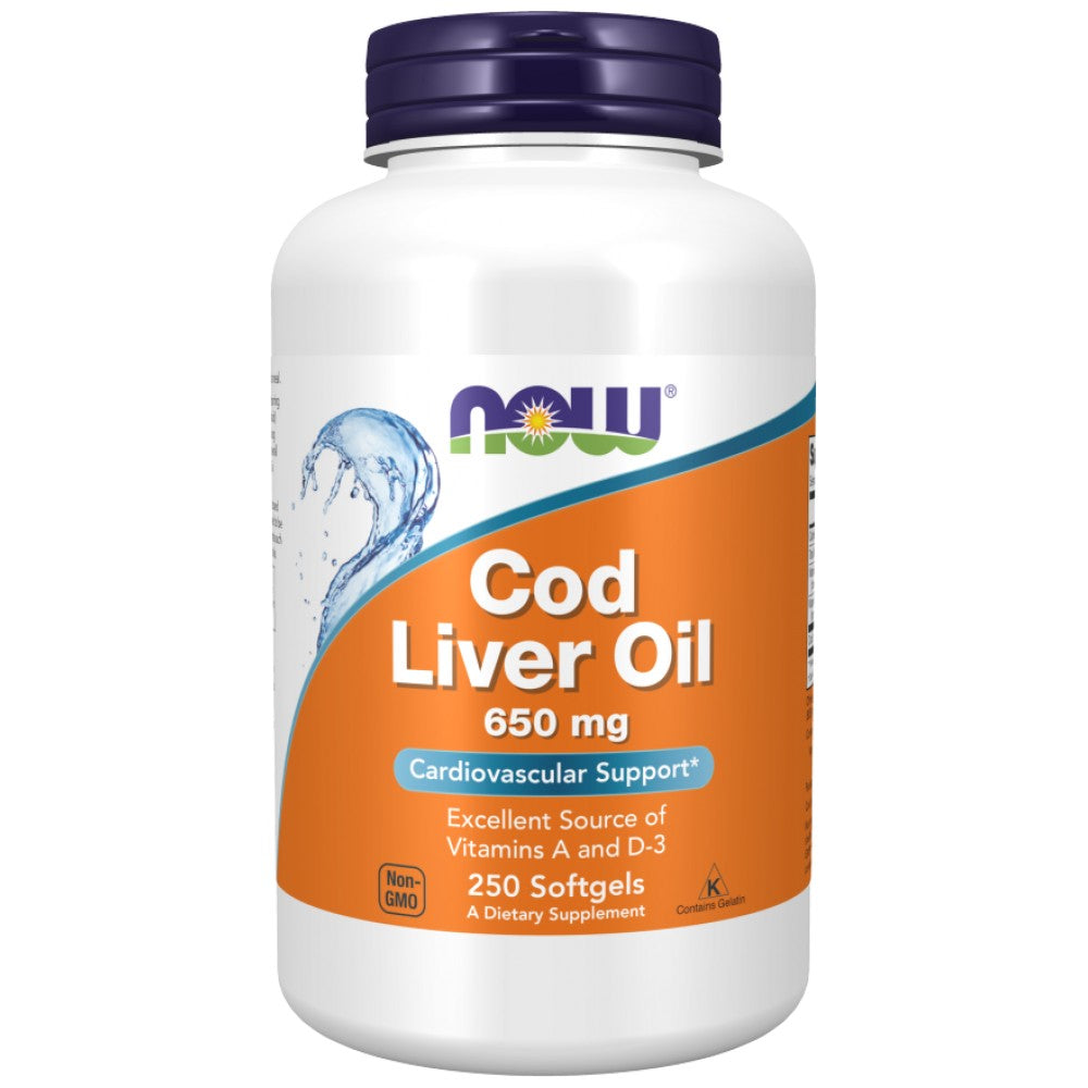 Ulei de ficat de cod 650 mg - 250 capsule de gel