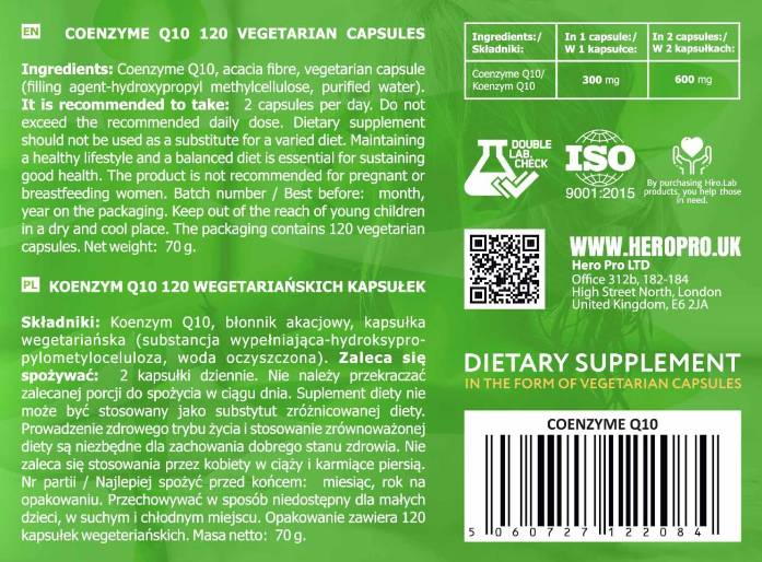 Coenzima Q10 Pure | CoQ10 600 mg - 120 capsule
