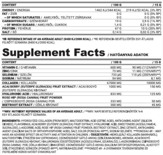 Raiul Colagenului | Zinc adăugat, Vitamina C și Acid Hialuronic - 15 grame
