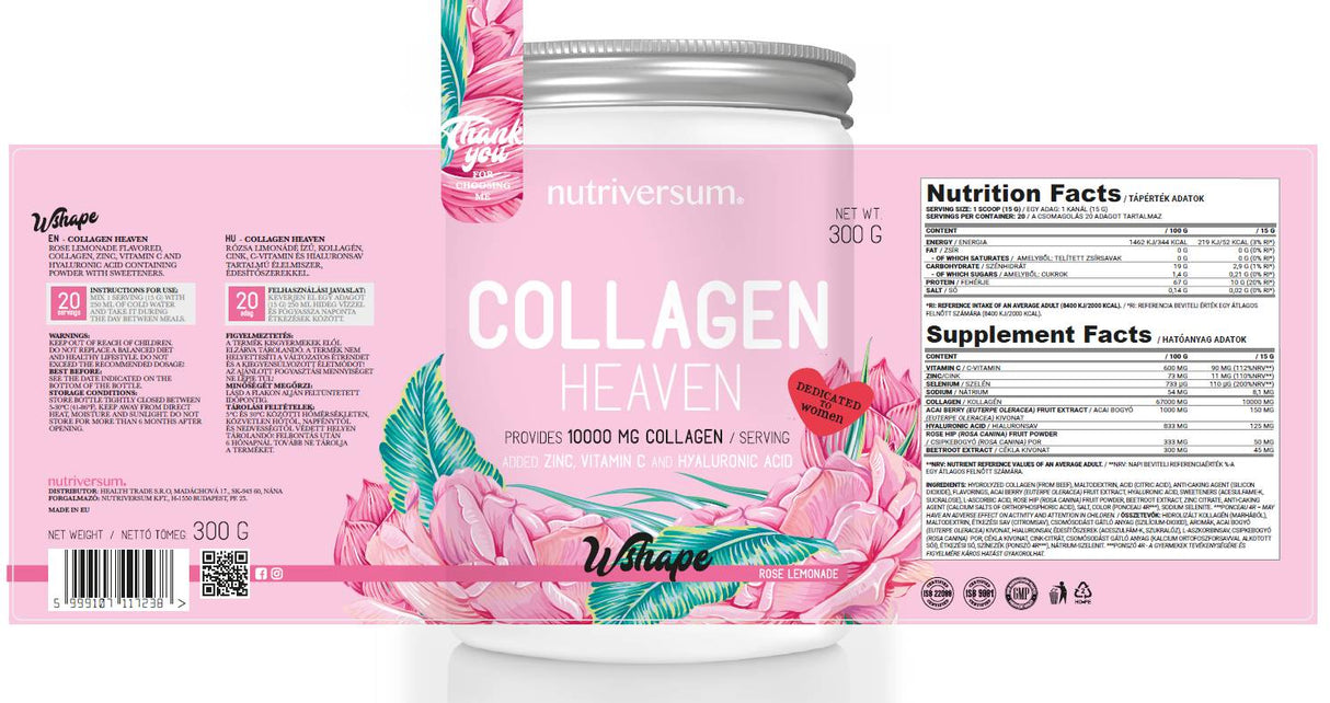 Raiul Colagenului | Zinc adăugat, Vitamina C și Acid Hialuronic - 300 de grame