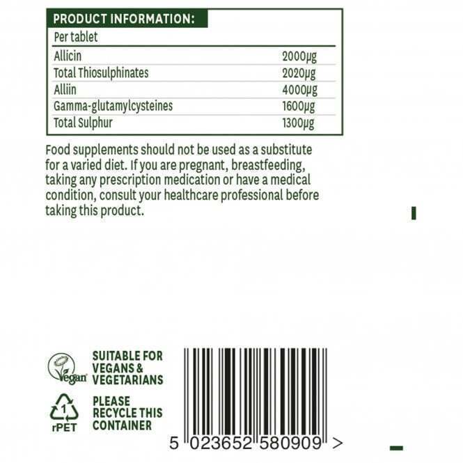Usturoi concentrat cu alicina (Usturoi concentrat) 2000 mcg 90 tablete NaturesAid