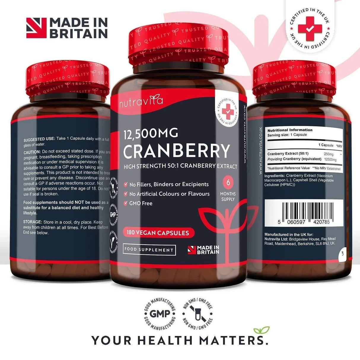 Merisor - Red Cranberry 12500 mg 180 capsule vegane