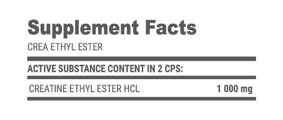 Crea Ethyl Ester HCL - 250 capsule