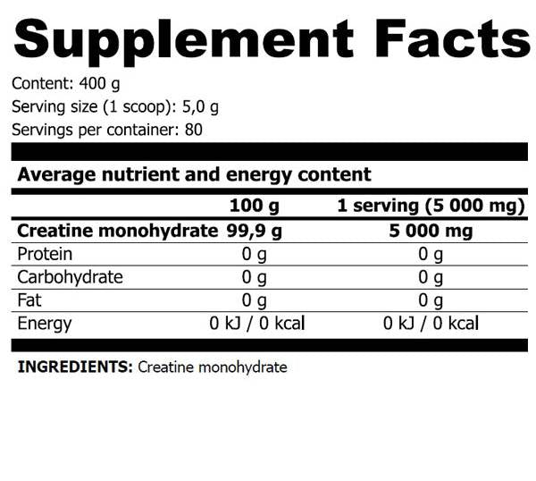 Crea monohidrat - 400 grame