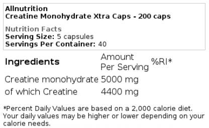 Creatina Monohidrat Xtra Caps 200 capsule