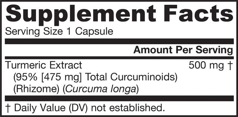 Curcumină 95.500 mg | 95% Curcuminoide Extract de Turmeric - 120 capsule