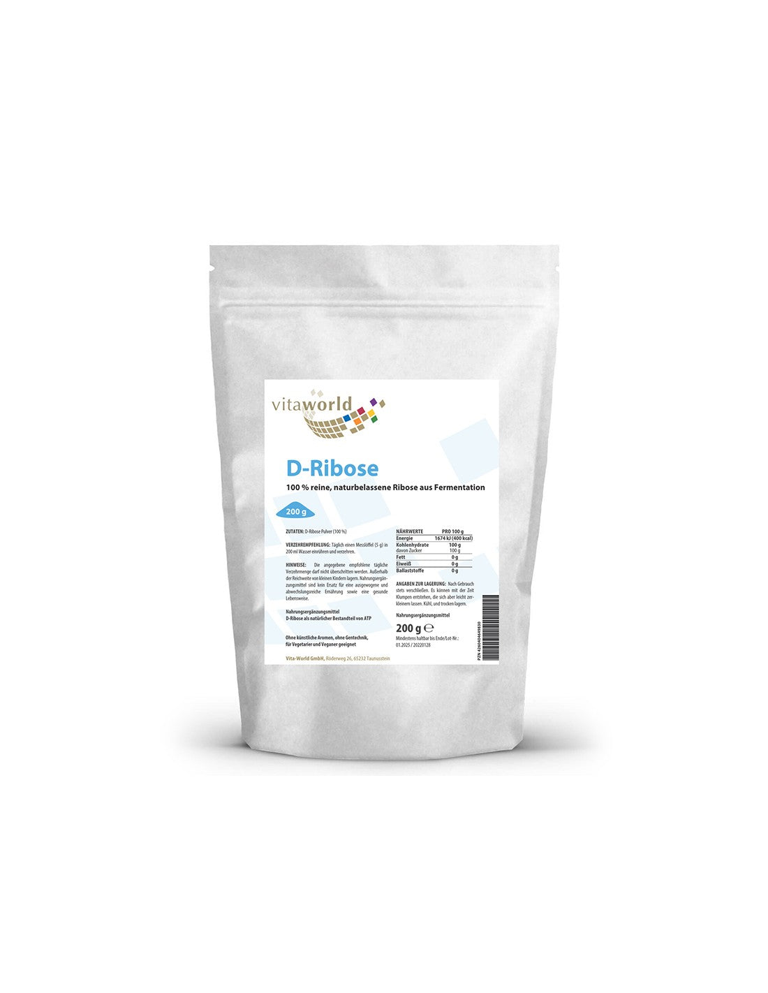 Energy - D-riboză, 200 g pulbere
