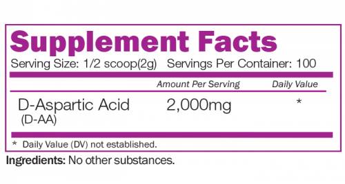 Pudră de acid D-aspartic 200 grame