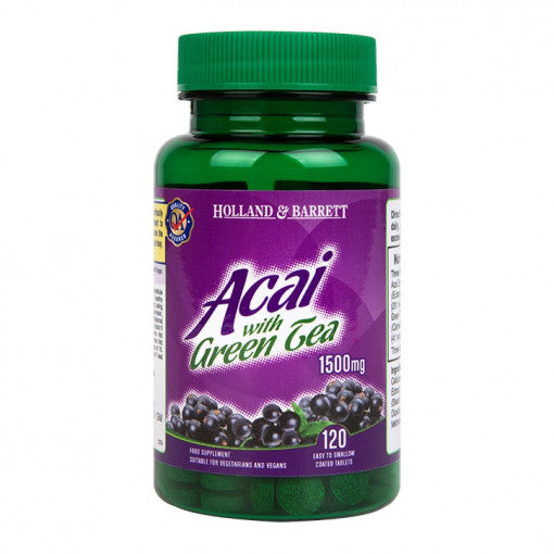Acai Berry 1500mg | cu ceai verde - 120 tablete