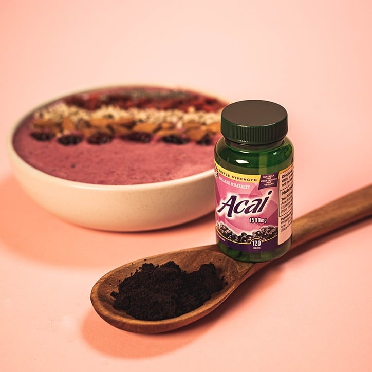 Acai Berry 1500mg | cu ceai verde - 120 tablete