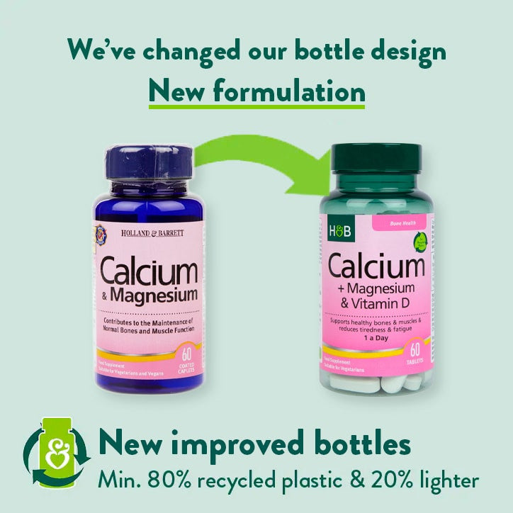 Calciu, magneziu și vitamina D (Calciu, Magneziu și Vitamina D) 60 comprimate HOLLAND & BARRETT