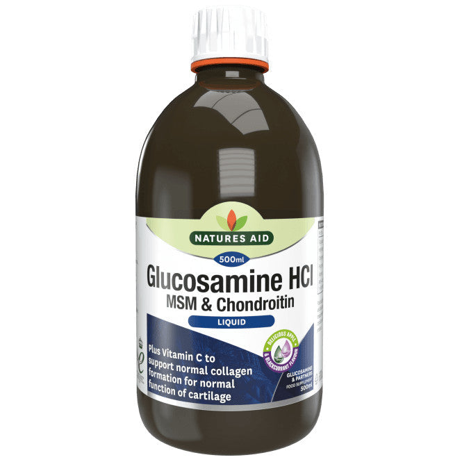 Formula lichida concentrata pentru articulatii sanatoase cu glucozamina, MSM si condroitina (Glucozamina, MSM si condroitina lichid) 500 ml NaturesAid