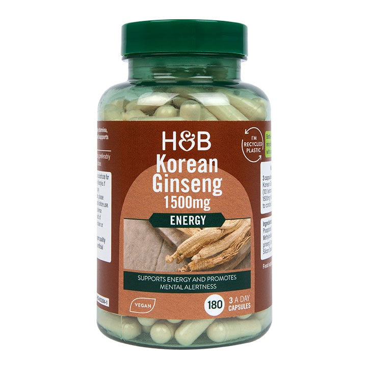 Ginseng coreean 500mg 180 capsule HOLLAND & BARRETT