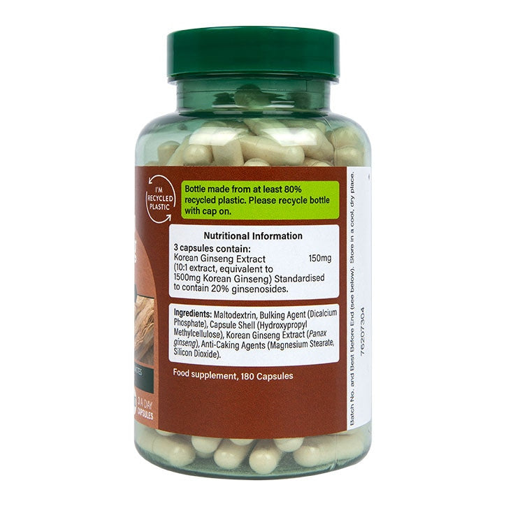 Ginseng coreean 500mg 180 capsule HOLLAND & BARRETT
