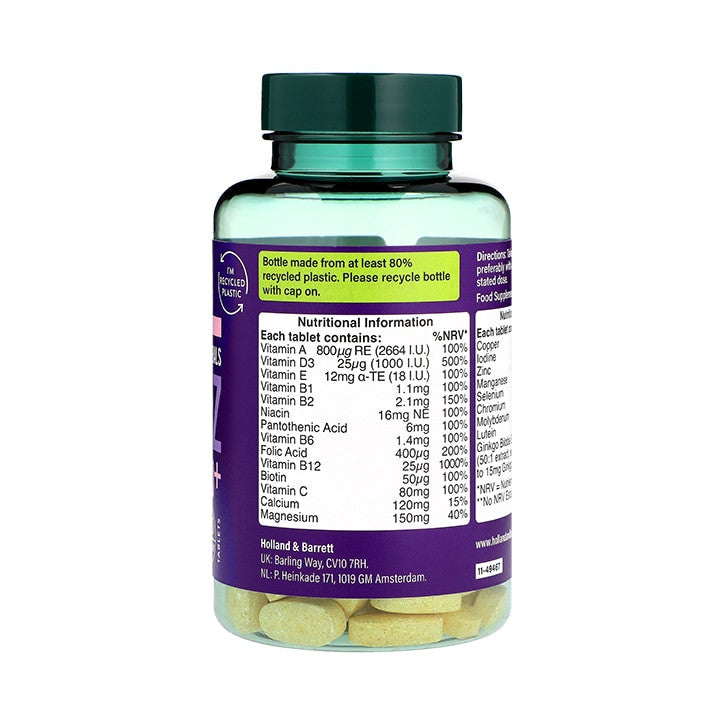 Multivitamine si minerale pentru adulti ABC-Z 50+ 120 tablete HOLLAND & BARRETT