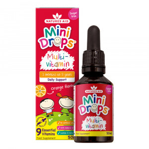 Picaturi multivitamine pentru copii (Mini Drops Multi-vitamin) 50ml NaturesAid