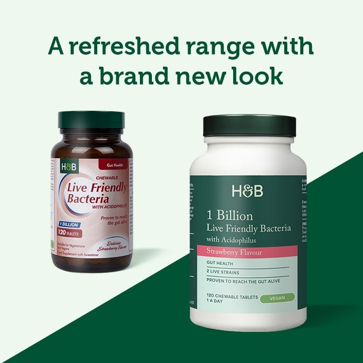 Probiotic cu Acidophilus (Chewable Acidophilus Strawberry 1 Billion) 1 miliard. 120 comprimate masticabile HOLLAND & BARRETT