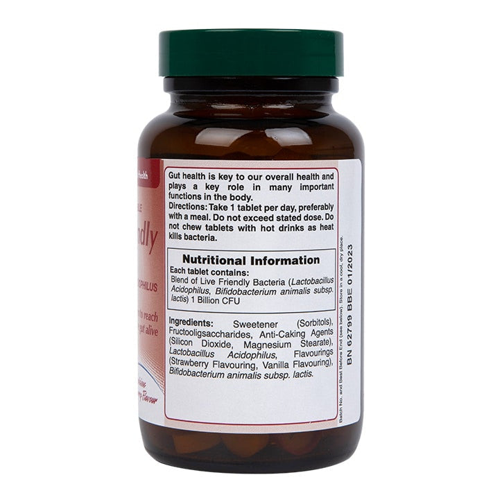 Probiotic cu Acidophilus (Chewable Acidophilus Strawberry 1 Billion) 1 miliard. 120 comprimate masticabile HOLLAND & BARRETT