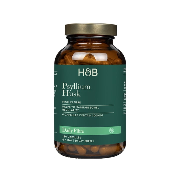 Fibră Psyllium Husk (Psyllium Husk) 500 mg 180 capsule HOLLAND & BARRETT