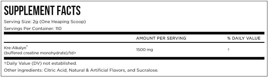Pudră Kre-Alkalyn EFX - 210~220 grame