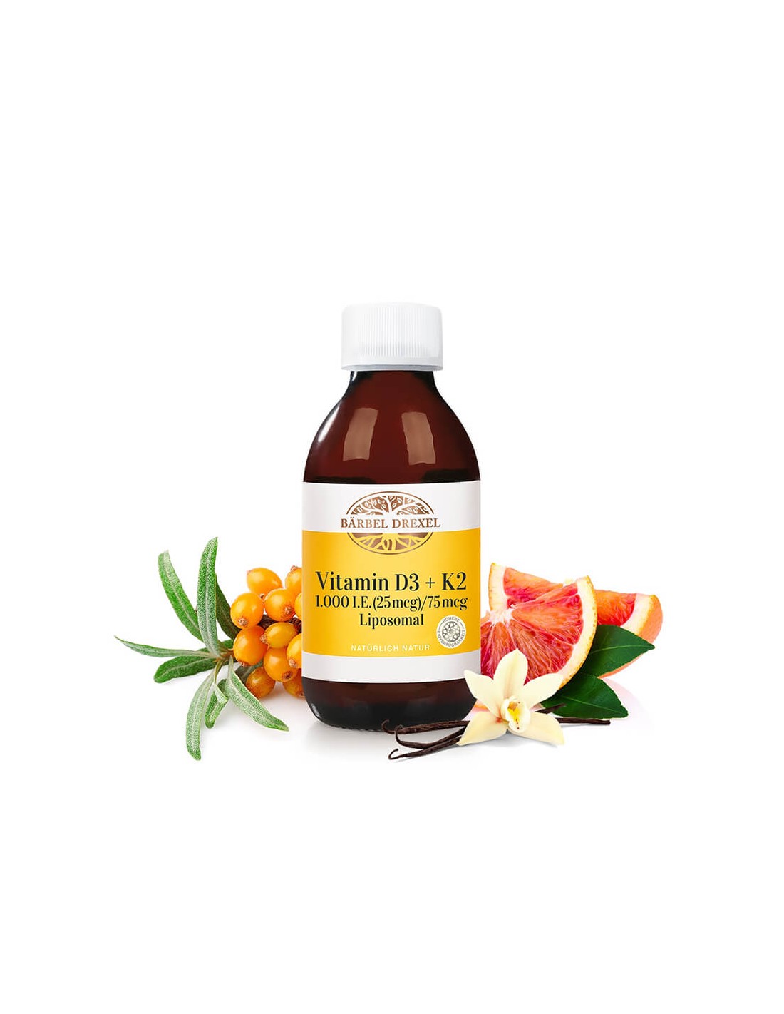 Vitamine D3 + K2 cu absorbție mare - Pentru sănătatea oaselor și a inimii, 150 ml Bärbel Drexel