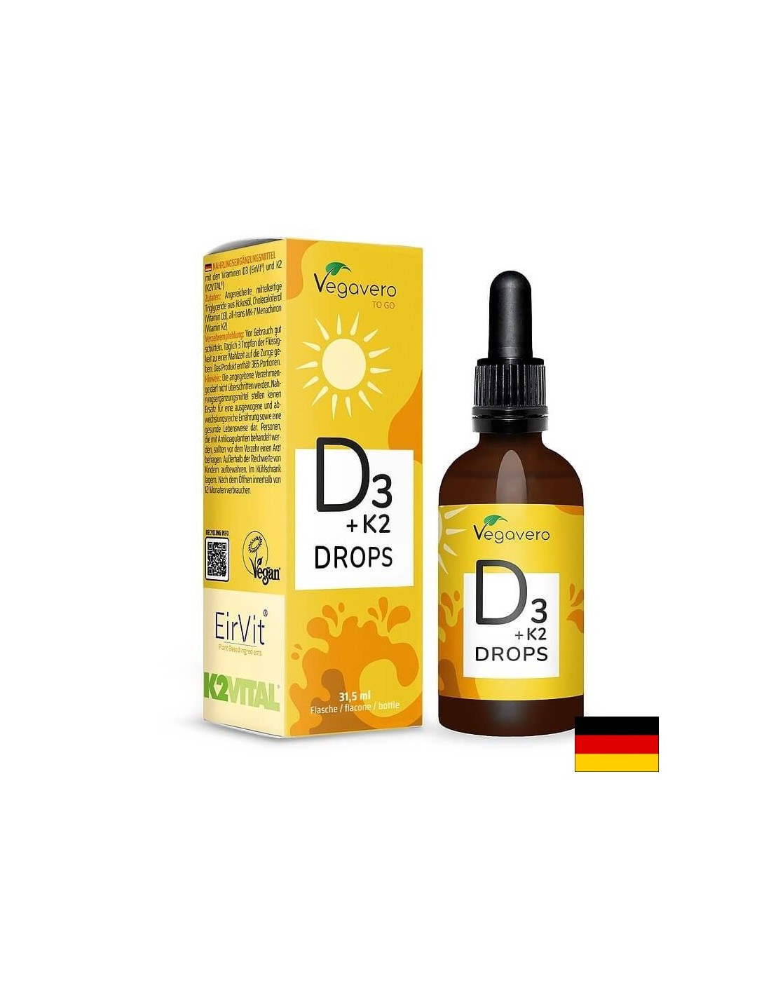 Oasele și dinții - Vitamina D3 + K2, 60 ml picături