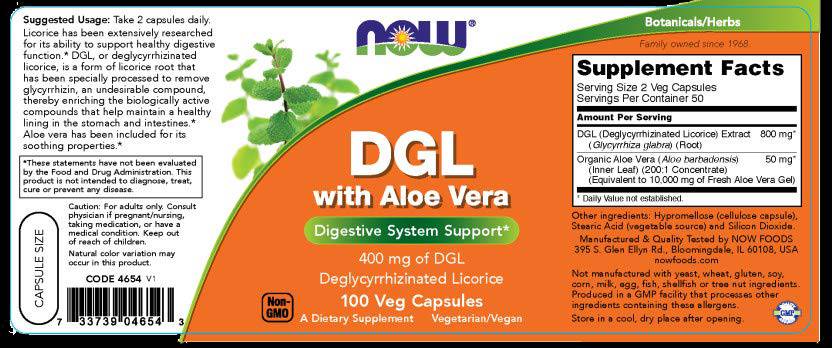 DGL cu Aloe Vera - 100 capsule