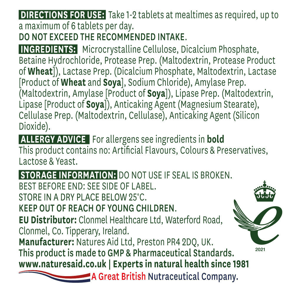Enzime digestive (Complex de enzime digestive) 60 tablete NaturesAid