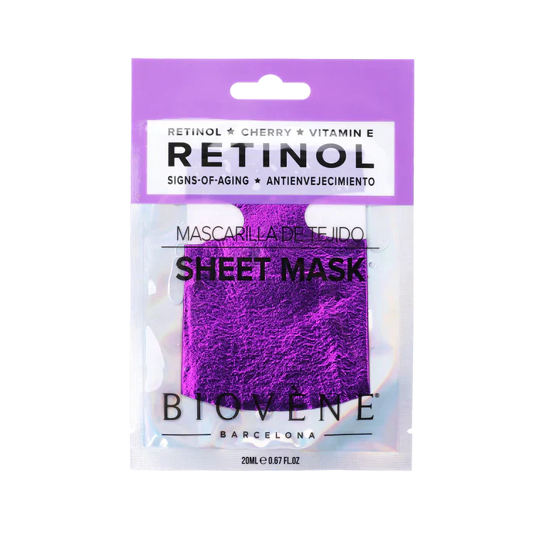 Mască cu retinol cu cireșe și vitamina E pentru a reduce semnele îmbătrânirii 1 pereche