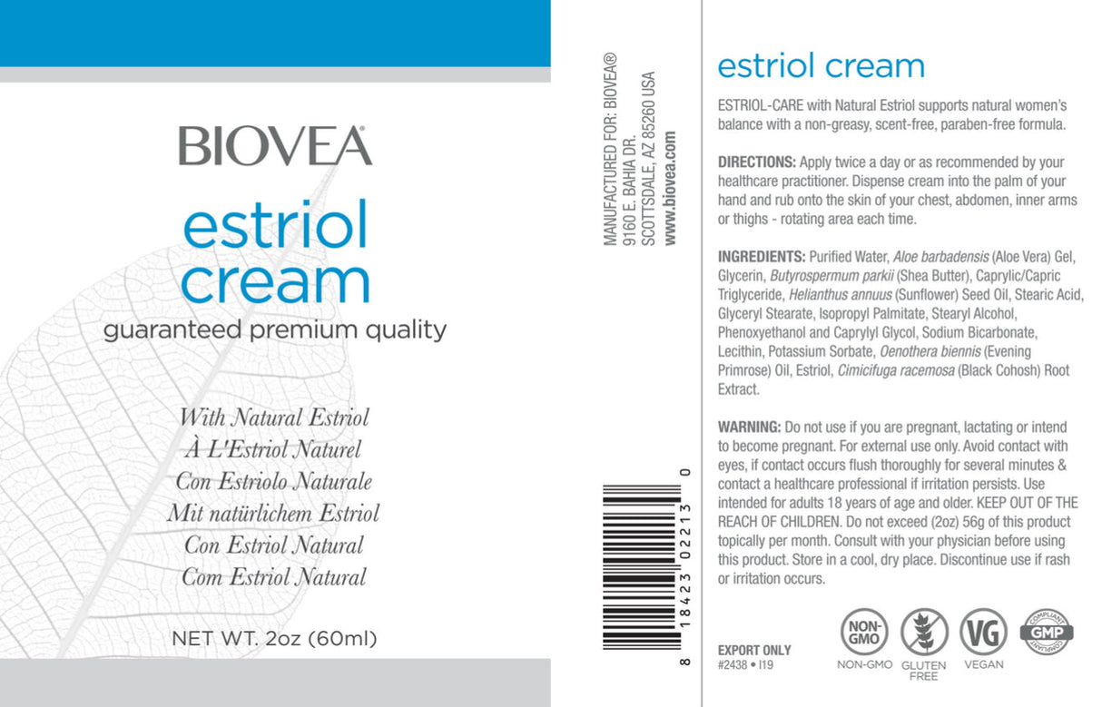BIOVEA CREMA ESTRIOL 60 ml. / CREMA DE ESTRIOL BIOVEA