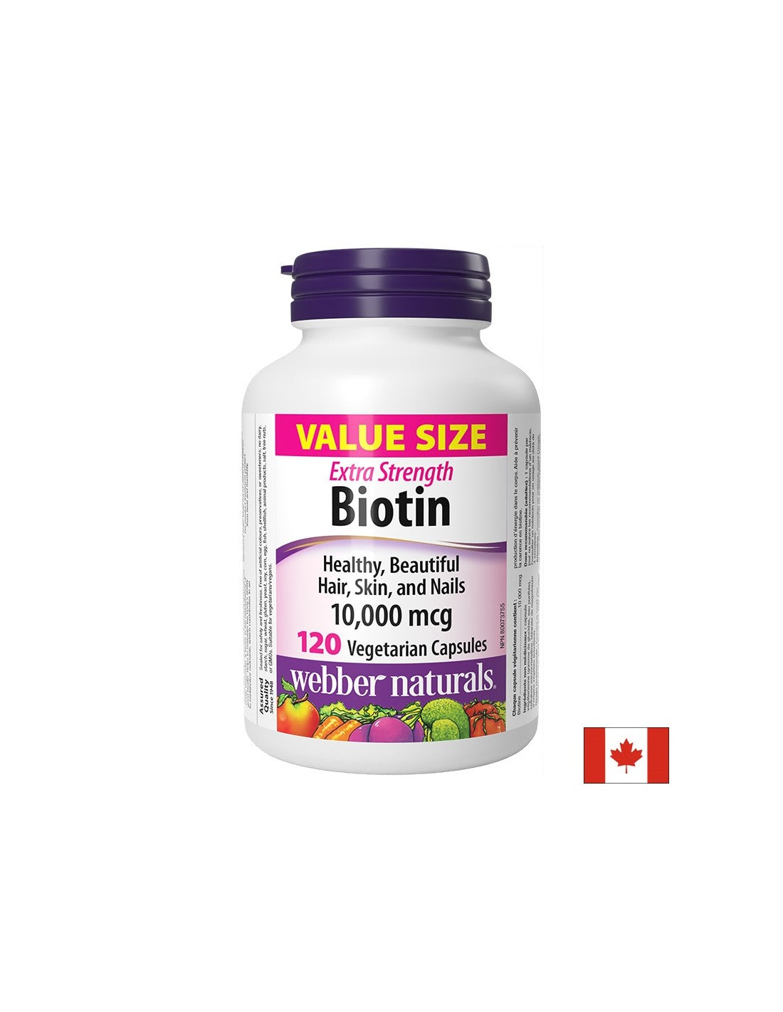 Păr, piele și unghii - Biotină Extra Putere 10000 µg, capsule 120 V