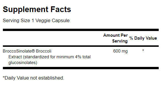 Extract Extra Puternic de Broccoli cu Glucozinolati 600 mg - 120 capsule