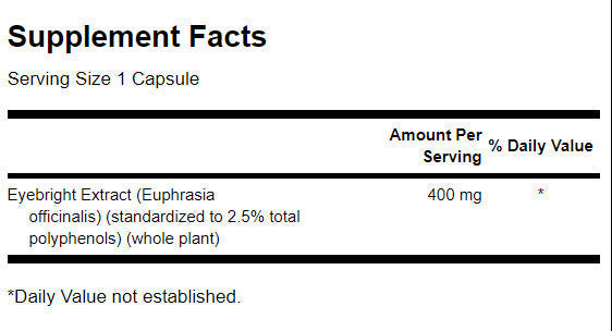 Extract de Eyebright 400 mg - 60 capsule