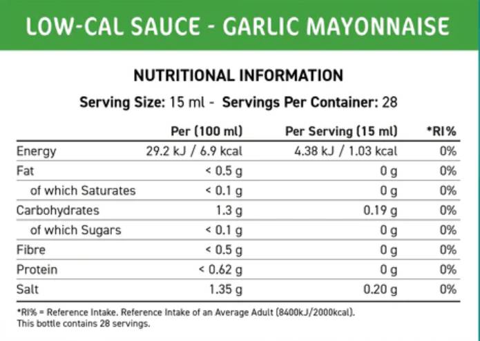 Fit Cuisine Sos Low Cal | Usturoi și maioneză - 425 ml