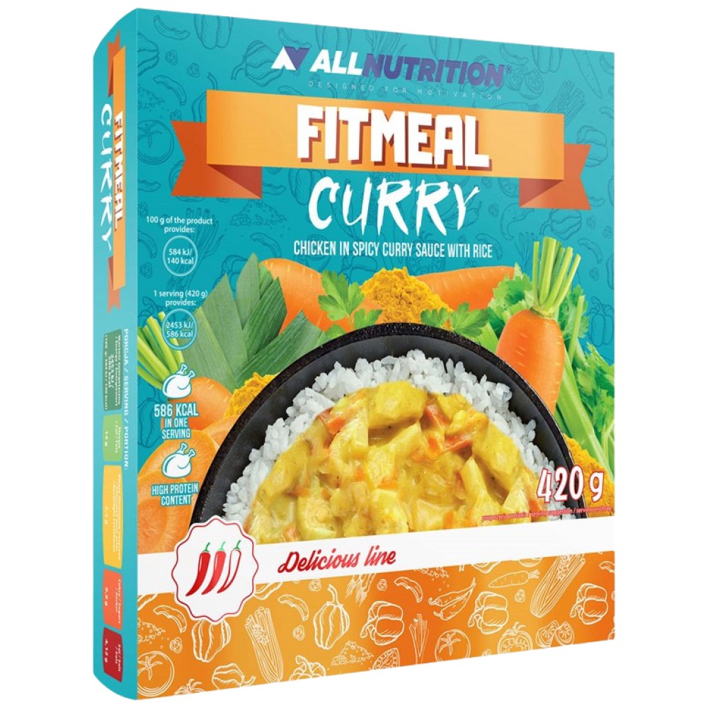 FitMeal Curry | Mâncare bogată în proteine gata de consumat - 420 de grame