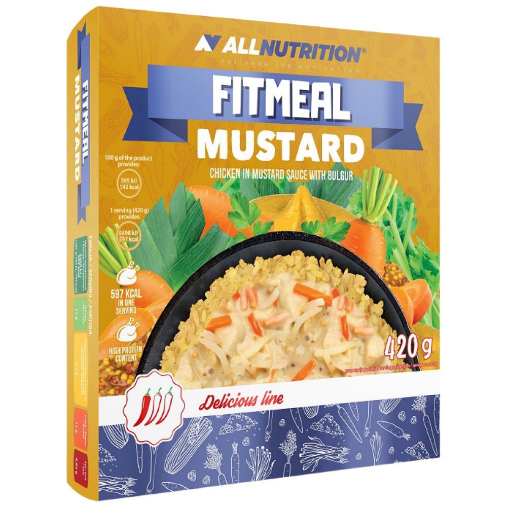 FitMeal Mustar | Mâncare bogată în proteine gata de consumat - 420 de grame