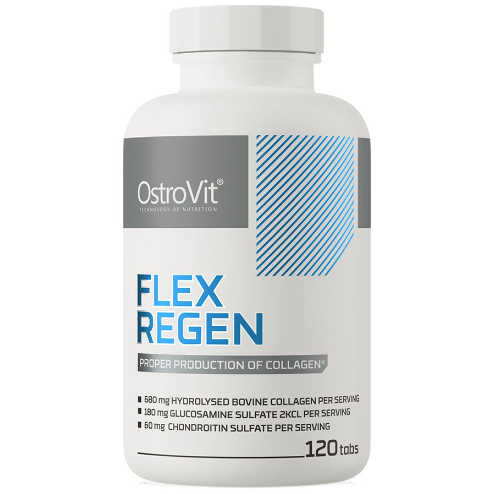 Flex Regen | Colagen + Glucozamină, Condroitină, MSM, Acid Hialuronic 120 Tablete