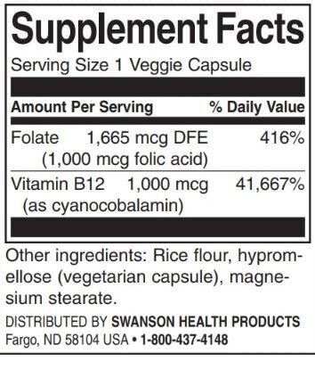 Acid folic și B12 - 30 capsule