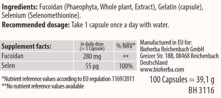 Extract de Fucoidan 280 mg - 100 capsule