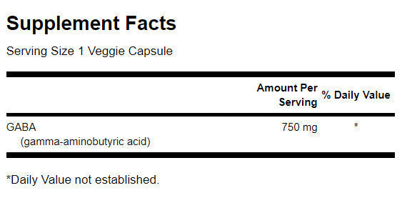 GABA 750 mg / Puterea maximă - 60 capsule