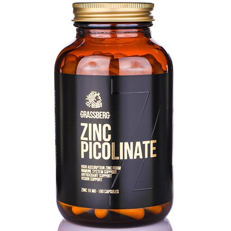 GRASSBERG Picolinat de zinc 15 mg - Absorbție ridicată 60 capsule