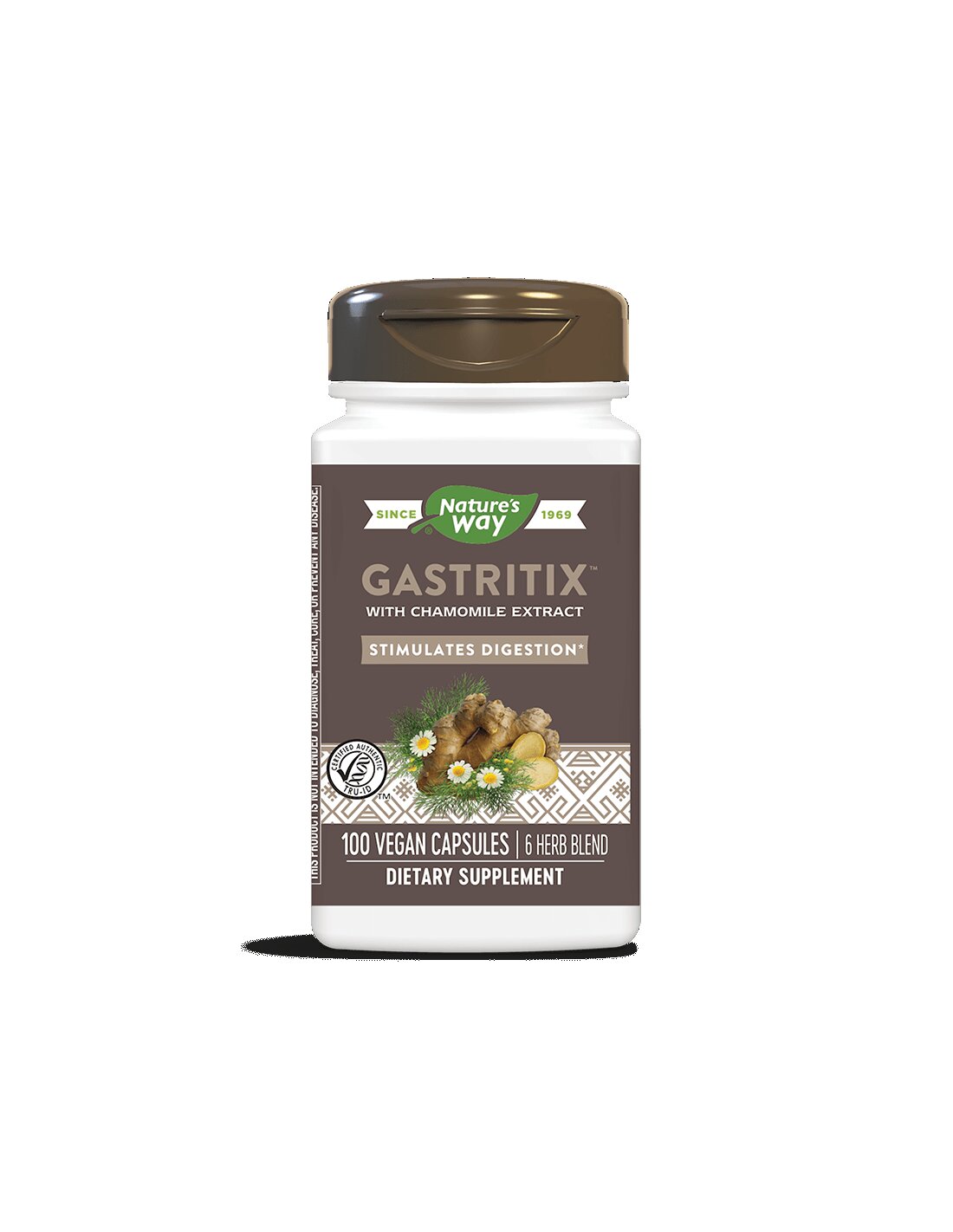 Gastritix™ - Formula pe bază de plante Gastritix™ împotriva gazelor și balonării, 100 de capsule Nature's Way